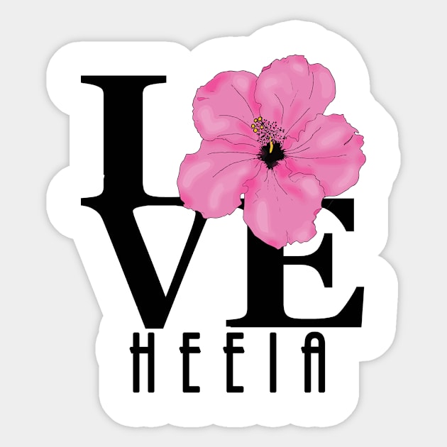 LOVE Heeia Hawaii Pink Sticker by Hawaii
